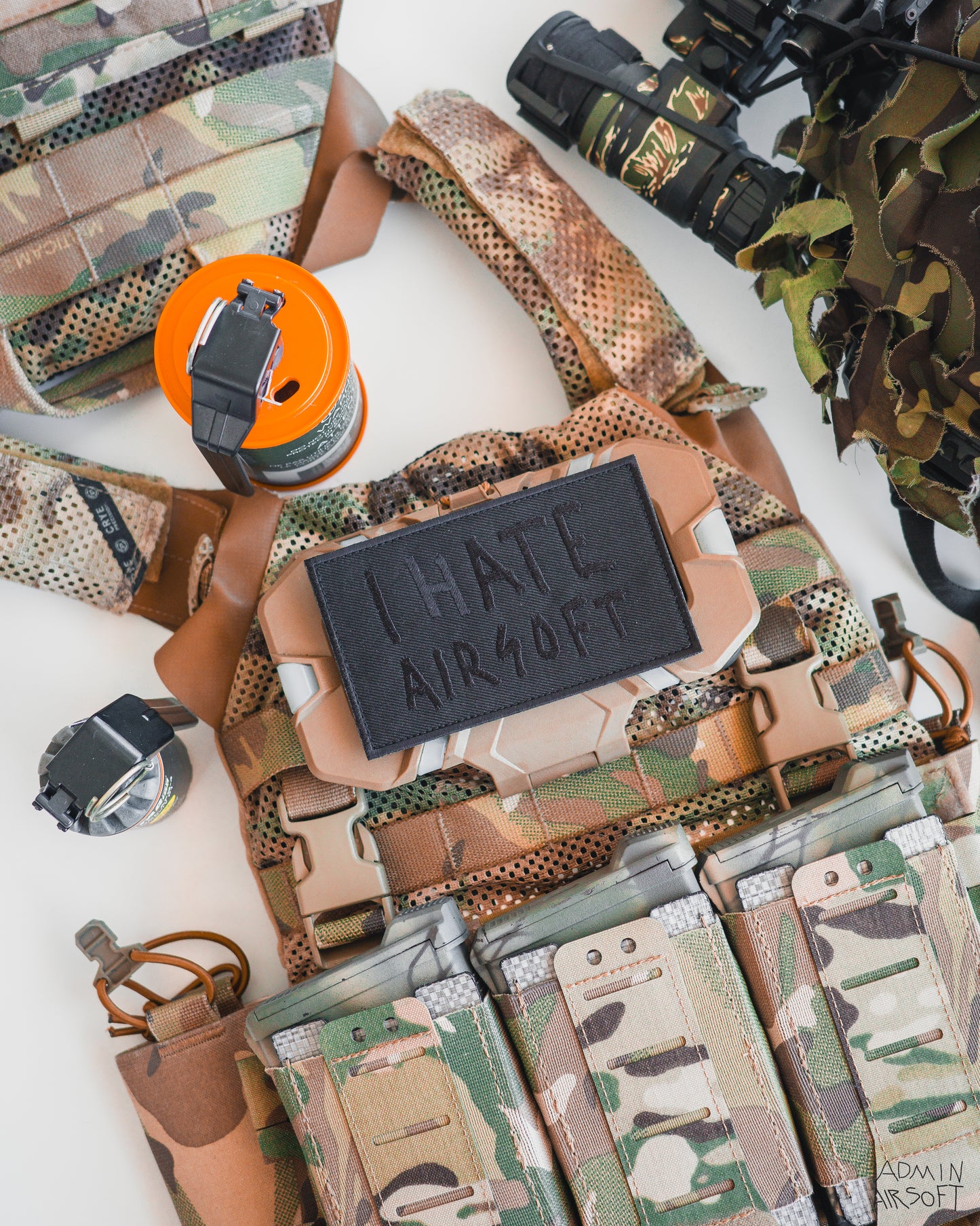 I HATE AIRSOFT Black Out Patch